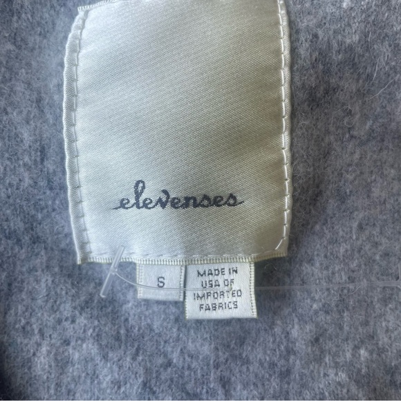 Anthropologie Elevenses Wool Vest Womens Small Gray Pockets Academia Layer Open - Picture 3 of 14